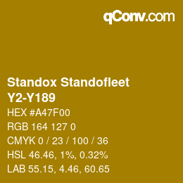 カラーコード: Standox Standofleet - Y2-Y189 | qconv.com