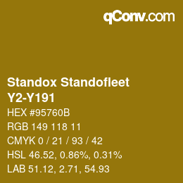 Color code: Standox Standofleet - Y2-Y191 | qconv.com