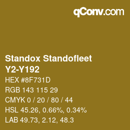 Farbcode: Standox Standofleet - Y2-Y192 | qconv.com