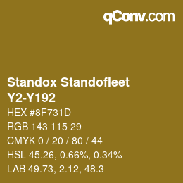 Código de color: Standox Standofleet - Y2-Y192 | qconv.com