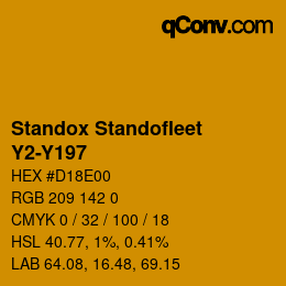 Color code: Standox Standofleet - Y2-Y197 | qconv.com