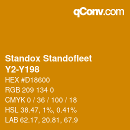Color code: Standox Standofleet - Y2-Y198 | qconv.com