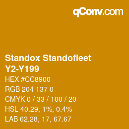 Color code: Standox Standofleet - Y2-Y199 | qconv.com