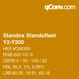 Code couleur: Standox Standofleet - Y2-Y200 | qconv.com