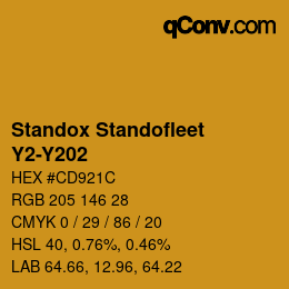 カラーコード: Standox Standofleet - Y2-Y202 | qconv.com