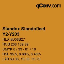 Color code: Standox Standofleet - Y2-Y203 | qconv.com
