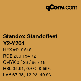 Color code: Standox Standofleet - Y2-Y204 | qconv.com