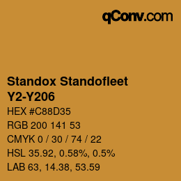 Color code: Standox Standofleet - Y2-Y206 | qconv.com