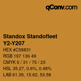 Code couleur: Standox Standofleet - Y2-Y207 | qconv.com