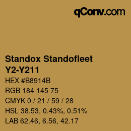 Código de color: Standox Standofleet - Y2-Y211 | qconv.com