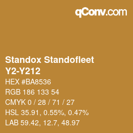 Color code: Standox Standofleet - Y2-Y212 | qconv.com