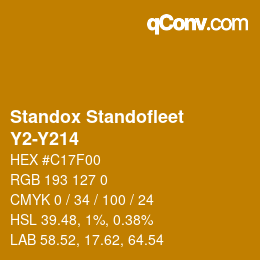Color code: Standox Standofleet - Y2-Y214 | qconv.com