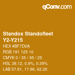 Color code: Standox Standofleet - Y2-Y215 | qconv.com