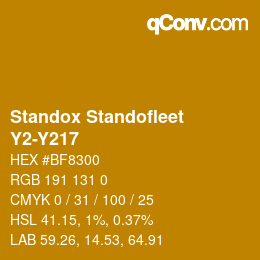 Color code: Standox Standofleet - Y2-Y217 | qconv.com