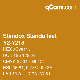Código de color: Standox Standofleet - Y2-Y218 | qconv.com