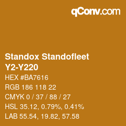 Color code: Standox Standofleet - Y2-Y220 | qconv.com