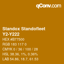 Color code: Standox Standofleet - Y2-Y222 | qconv.com