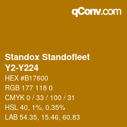 Color code: Standox Standofleet - Y2-Y224 | qconv.com