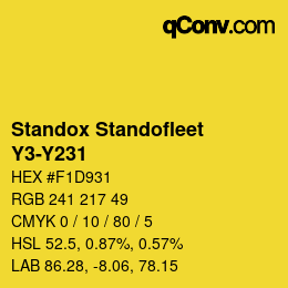 Farbcode: Standox Standofleet - Y3-Y231 | qconv.com