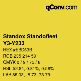 Color code: Standox Standofleet - Y3-Y233 | qconv.com