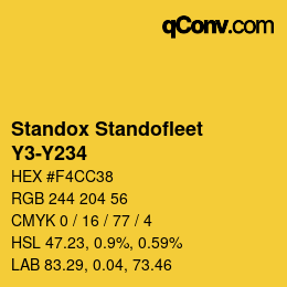 Color code: Standox Standofleet - Y3-Y234 | qconv.com