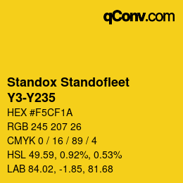 Color code: Standox Standofleet - Y3-Y235 | qconv.com