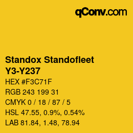 Color code: Standox Standofleet - Y3-Y237 | qconv.com