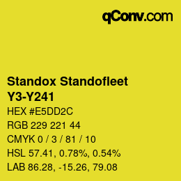 Color code: Standox Standofleet - Y3-Y241 | qconv.com
