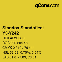 Farbcode: Standox Standofleet - Y3-Y242 | qconv.com