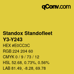 Color code: Standox Standofleet - Y3-Y243 | qconv.com