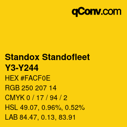 Color code: Standox Standofleet - Y3-Y244 | qconv.com