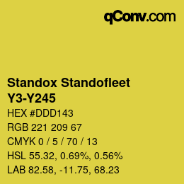 Color code: Standox Standofleet - Y3-Y245 | qconv.com