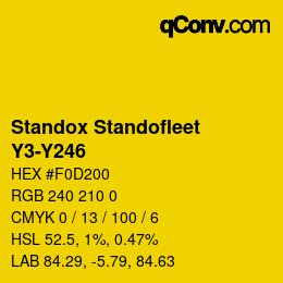 Color code: Standox Standofleet - Y3-Y246 | qconv.com