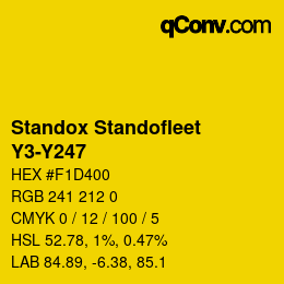 Color code: Standox Standofleet - Y3-Y247 | qconv.com