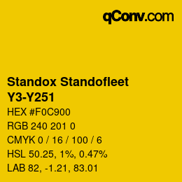 Color code: Standox Standofleet - Y3-Y251 | qconv.com