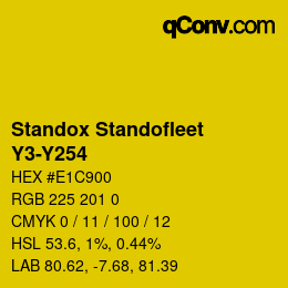 Color code: Standox Standofleet - Y3-Y254 | qconv.com