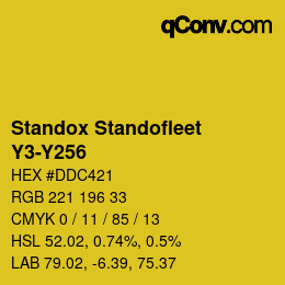 Color code: Standox Standofleet - Y3-Y256 | qconv.com