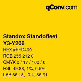 Color code: Standox Standofleet - Y3-Y268 | qconv.com