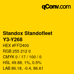 Color code: Standox Standofleet - Y3-Y268 | qconv.com