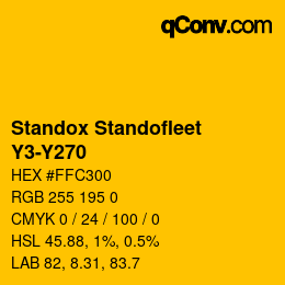 Color code: Standox Standofleet - Y3-Y270 | qconv.com