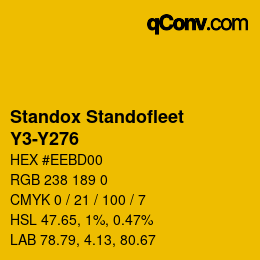 カラーコード: Standox Standofleet - Y3-Y276 | qconv.com