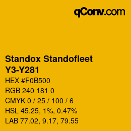 Farbcode: Standox Standofleet - Y3-Y281 | qconv.com