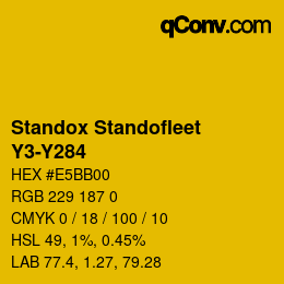 Color code: Standox Standofleet - Y3-Y284 | qconv.com