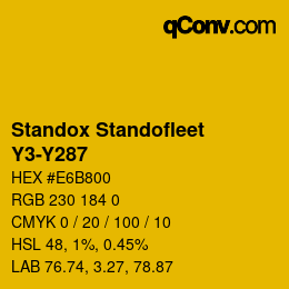Color code: Standox Standofleet - Y3-Y287 | qconv.com