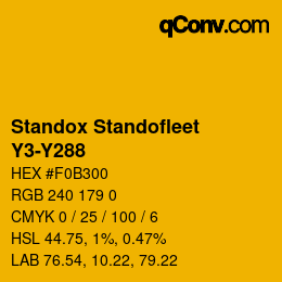 Color code: Standox Standofleet - Y3-Y288 | qconv.com