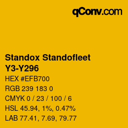 Color code: Standox Standofleet - Y3-Y296 | qconv.com