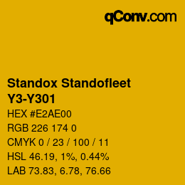 Color code: Standox Standofleet - Y3-Y301 | qconv.com