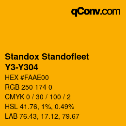Color code: Standox Standofleet - Y3-Y304 | qconv.com