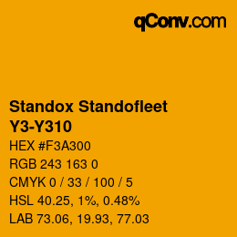 Color code: Standox Standofleet - Y3-Y310 | qconv.com