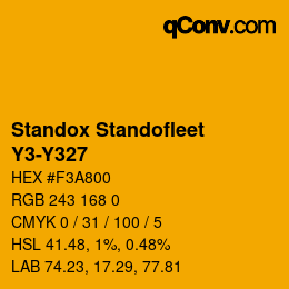 Código de color: Standox Standofleet - Y3-Y327 | qconv.com